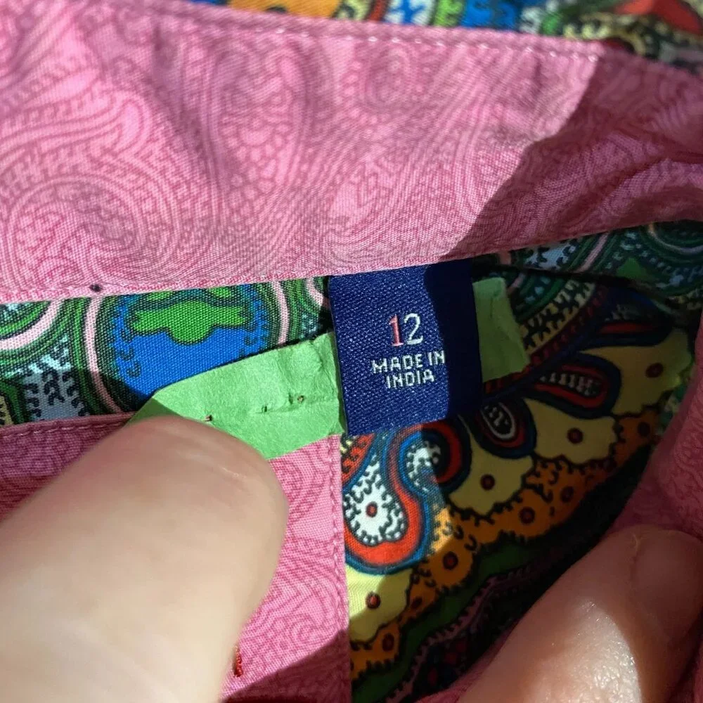 Robert Graham Womens Button-Up Shirt 12 Multicolor Mandala Paisley Flip Cuffs - Picture 4 of 7